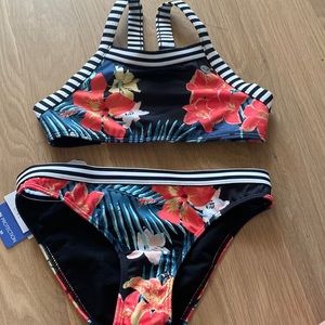 roxy girl bikini set